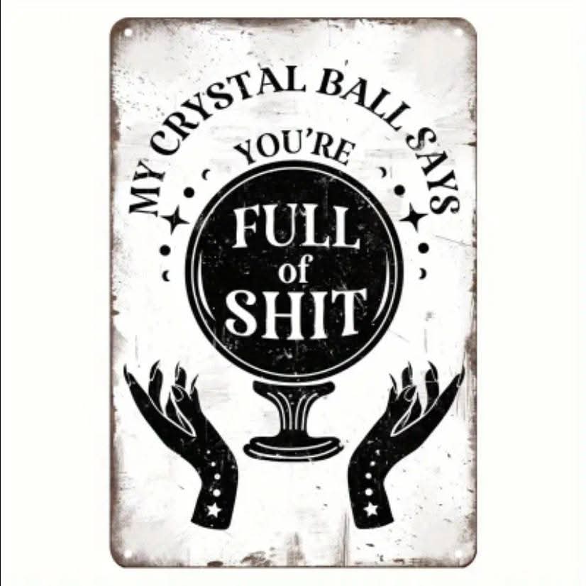 Crystal Ball Tin sign