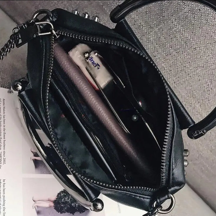 Black Tassle Handbag