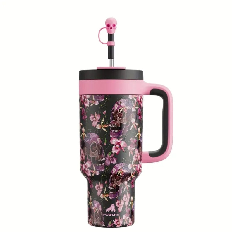 40oz Skull Tumbler Powcan