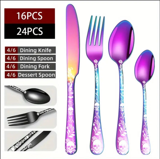 16pc Rainbow Cutlery set