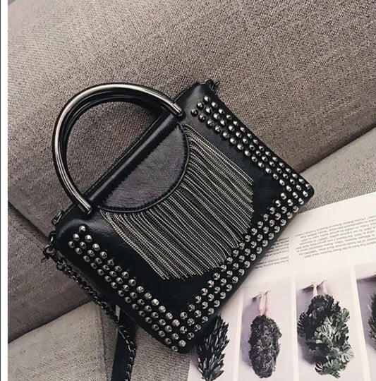 Black Tassle Handbag