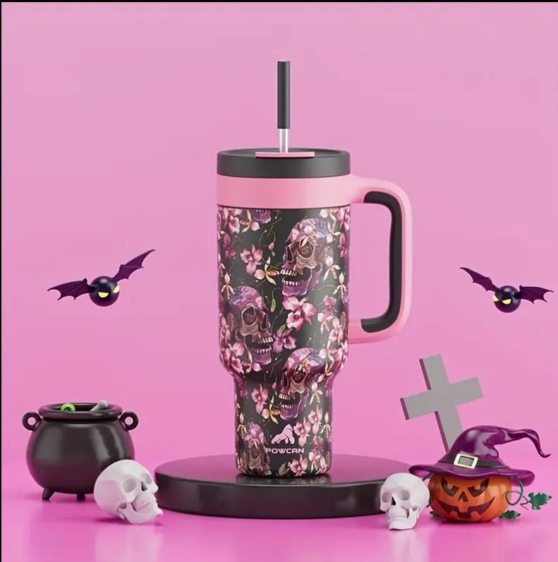 40oz Skull Tumbler Powcan