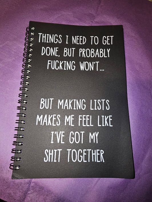 Funny notebook and pen